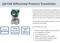Βιομηχανική συσκευή αποστολής σημάτων πίεσης EJA110E διαφορική για τη μέτρηση επιπέδων